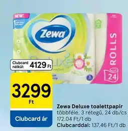 Tesco Zewa Deluxe toalettpapír ajánlat