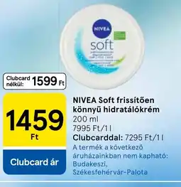 Tesco Nivea Soft frissítően könnyű hidratálókrém ajánlat