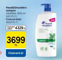 Tesco Head & Shoulders sampon ajánlat