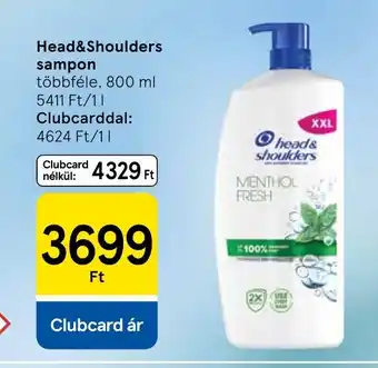 Tesco Head & Shoulders sampon ajánlat