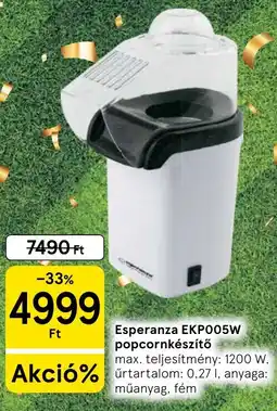 Tesco Esperanza EKP005W popcornkészítő ajánlat