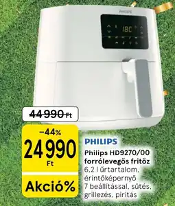 Tesco Philips HD9270/00 forrólevegős fritőz ajánlat