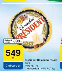 Tesco Président Camembert sajt ajánlat
