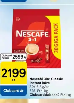 Tesco Nescafe 3in1 Classic instant kávé ajánlat