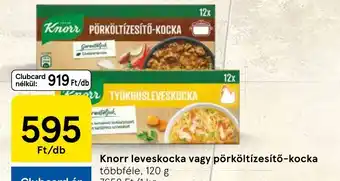 Tesco Knorr leveskocka vagy pörköltízesítő-kocka ajánlat