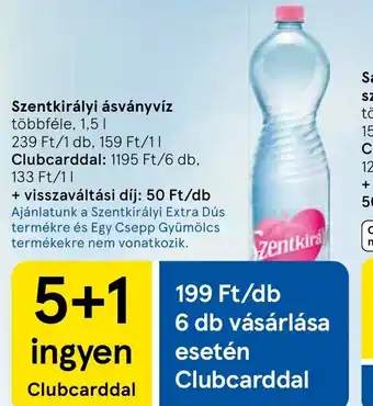 Tesco Szentkirályi ásványvíz ajánlat