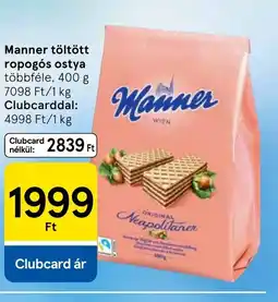 Tesco Manner töltött ropogós ostya ajánlat