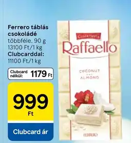 Tesco Ferrero táblás csokoládé ajánlat