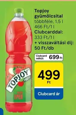 Tesco Topjoy gyümölcsital ajánlat