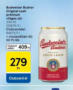 Tesco Budweiser Budvar Original cseh prémium világos sör ajánlat