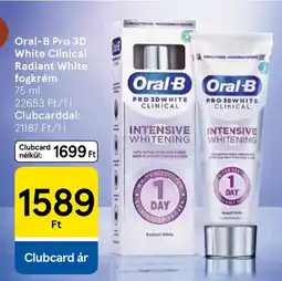 Tesco Oral-B Pro 3D White Clinical Radiant White fogkrém ajánlat