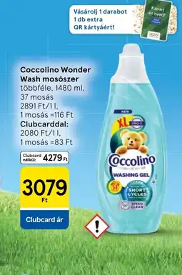 Tesco Coccolino Wonder Wash mosószer ajánlat