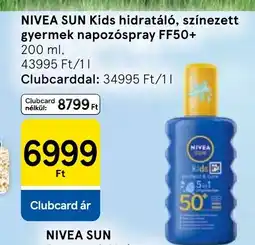 Tesco Nivea sun Kids hidratáló, színezett gyermek napozóspray ajánlat