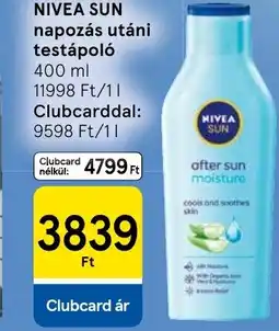 Tesco Nivea sun napozás utáni testápoló ajánlat