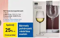 Tesco F&F Home borospohárszett ajánlat