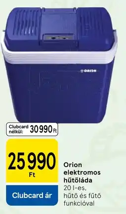 Tesco Orion elektromos hűtőláda ajánlat
