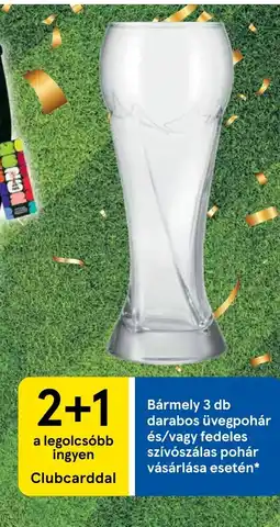 Tesco Üvegpohár vagy fedeles szívószálas pohár ajánlat