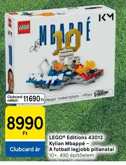 Tesco Lego Editions 43013 Kylian Mbappé – A futball legjobb pillanatai ajánlat
