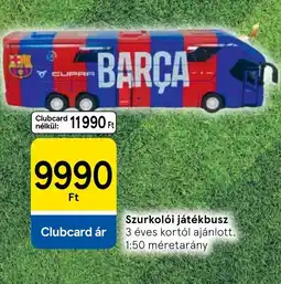 Tesco Fc Barcelona szurkolói játékbusz ajánlat