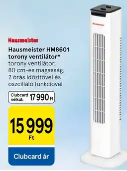 Tesco Hausmeister HM8601 torony ventilátor ajánlat