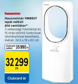 Tesco Hausmeister HM8607 lapát nélküli álló ventilátor ajánlat