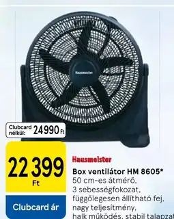 Tesco Hausmeister Box ventilátor hm 8605* ajánlat