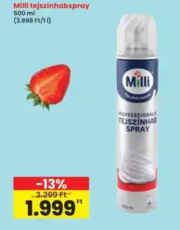 Interspar Milli tejszínhabspray ajánlat