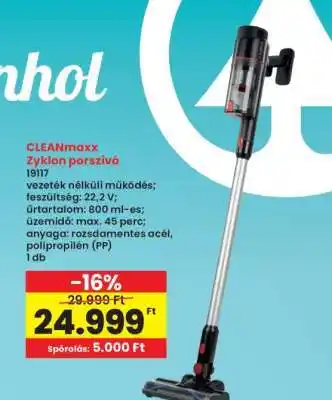 CLEANmaxx Zyklon porszívó