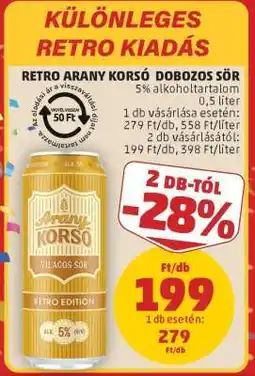 PENNY RETRO ARANY KORSÓ DOBOZOS SÖR ajánlat
