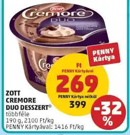PENNY Zott Cremore Duo Desszert ajánlat