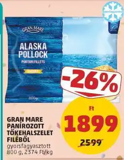 PENNY GRAN MARE PANÍROZOTT TŐKEHALSZELET FILÉBŐL ajánlat