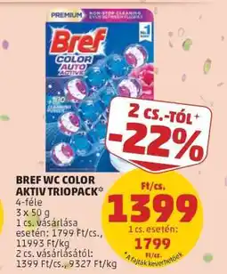 PENNY Bref WC Color Aktiv Triopack ajánlat
