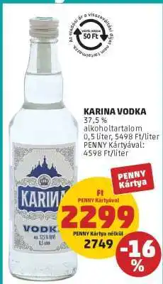 PENNY Karina Vodka ajánlat