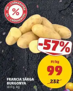 PENNY Francia sárga burgonya ajánlat