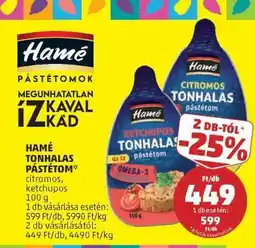 PENNY Hamé Tonhalas Pástétom ajánlat