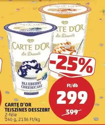 PENNY CARTE D'OR TEJSZÍNES DESSZERT ajánlat