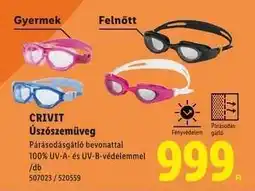 Lidl CRIVIT Úszószemüveg ajánlat