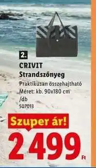 Lidl CRIVIT Strandszőnyeg ajánlat