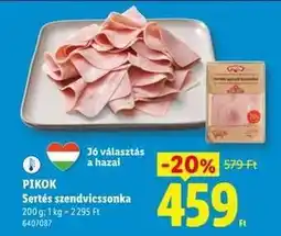 Lidl PIKOK Sertés szendvicssonka ajánlat