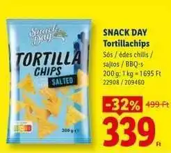 Lidl SNACK DAY Tortillachips ajánlat