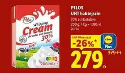 Lidl Pilos UHT habtejszín ajánlat