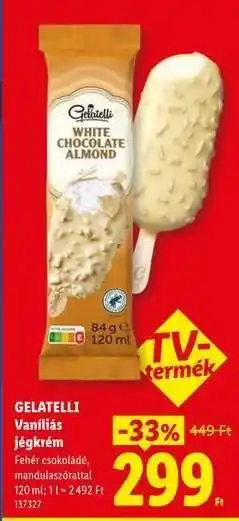 Lidl GELATELLI Vaníliás jégkrém ajánlat