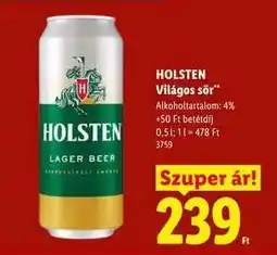 Lidl HOLSTEN ajánlat