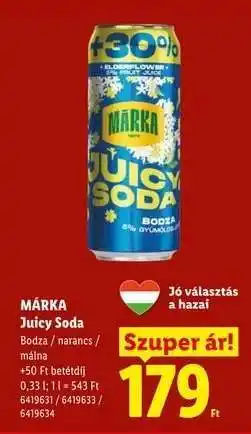 Lidl Márka Juicy Soda ajánlat