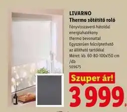 Lidl LIVARNO Thermo sötétítő roló ajánlat