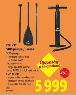 Lidl CRIVIT SUP-pumpa / -evező ajánlat