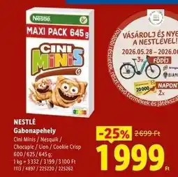 Lidl NESTLÉ Gabonapehely ajánlat