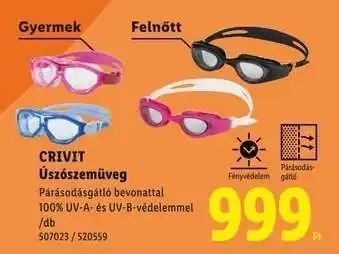 CRIVIT Úszószemüveg
