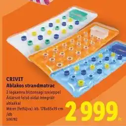 Lidl CRIVIT Ablakos strandmatrac ajánlat