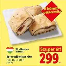Lidl Epres-tejberizses rétes ajánlat